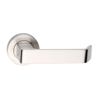 Dormakaba Coastal Passage Door Lever Handle on Round Rose 53mm Satin Stainless Steel 4300/39SSS