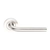 Dormakaba Coastal Passage Door Lever Handle on Round Rose 53mm Polished Stainless Steel 4300/40PSS