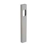 Dormakaba Narrow Exterior Square End Plate with Cylinder Hole Satin Stainless Steel 6410SSS