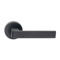 Dormakaba Vision Passage Door Lever Handle on Round Rose 53mm Black 8300/10BLK