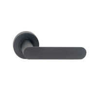 Dormakaba Vision Passage Door Lever Handle on Round Rose 53mm Black 8300/17BLK