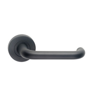 Dormakaba Vision Door Lever Handle on Round Rose Passage Black 8300/18BLK