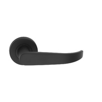 Dormakaba Vision Passage Door Lever Handle on Round Rose 53mm Black 8300/26BLK