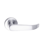 Dormakaba Vision Passage Door Lever Handle on Round Rose 53mm Satin Chrome 8300/26SX