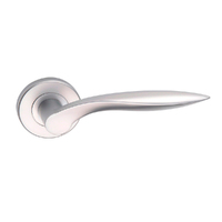 Dormakaba Vision Passage Door Lever Handle on Round Rose 53mm Satin Chrome 8300/6SX