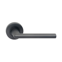 Dormakaba Vision Door Lever Handle on Round Rose Passage Black 8300/8BLK