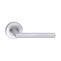 Dormakaba Vision Door Lever Handle on Round Rose Passage Satin Chrome 8300/8SX