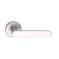 Dormakaba Vision Door Lever Handle on Round Rose Passage Satin Chrome 8300/9SX