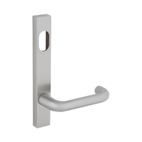 Dormakaba External Concealed Plate with Oval Cylinder Hole and 30 Lever Satin Stainless Steel 6400/30G