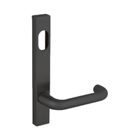 Dormakaba External Concealed Plate with Oval Cylinder Hole & 30 Lever Black 6400/30GBLK