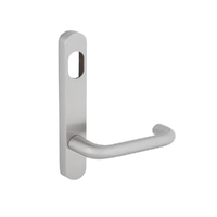 Dormakaba Door Lever on External Narrow Style Round End Plate with Cylinder Hole Satin Stainless Steel 6500/30G