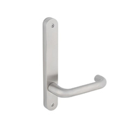 Dormakaba Door Lever on Interior Narrow Style Round End Plate No Cylinder Hole Visible Fix Satin Stainless Steel 6506/30G