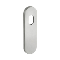 Dormakaba External Plain Plate Concealed Fix with Cylinder Hole Satin Stainless Steel 6710