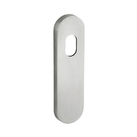 Dorma External Plain Plate Concealed Fix with Cylinder Hole Satin Stainless Steel 6710