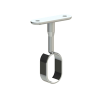 Emro Oval Tube Centre Hanging Support Polypack 15mmx30mm Chrome 314CPPP 