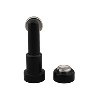 Emro Magnetic Door Stop Round Adjustable 83-90mm Matt Black 50018RMB