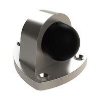Out of Stock: ETA End January 2024 - Emro Door Stop 50027 Satin Zinc Alloy Triangular Floor Mounted
