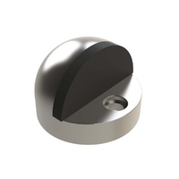 Emro 51102 Door Stop Half Moon Floor Mounted Type Satin Stainless Steel 12mm