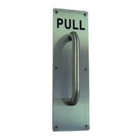 Emro C12222 Door Pull Handle With Plate 300x100x1.5mm Stainless Steel