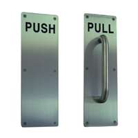 Emro Door Push Pull Plate w/ Handle 300x100x1.5mm Stainless Steel C12222/C12223