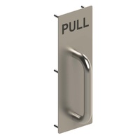 Emro C12222NH Pull Plate With Handle - No Holes Satin Stainless Steel