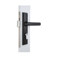 Austral Security Screen Door Lock ALELBLK Elegance XC Black w/ Cylinder