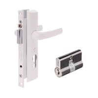 Austral Security Screen Door Lock Elegance XC White w/ Cylinder ELXC/BLST