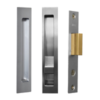 *Nonreturnable Item* Halliday & Baillie Pivot Door Privacy Set Flush Pull Snib/Plain 250mm Satin Chrome HB1656-SC (MTO 14)