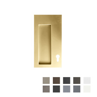 Halliday & Baillie Rectangle Offset Flush Pull with Keyhole 250mm - Available in Various Finishes