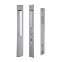 Halliday & Baillie Sliding Door Lock Set with Keyhole Snib/Plain 55mm Satin Chrome HB632-SC