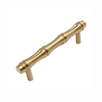 Restocking Soon: ETA Mid July - Hepburn Bamboo Cabinet Pull Handle 96mm Burnished Brass BAMHBB