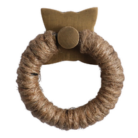 Hepburn Cabinet Rope Pull - 56mm Jute with Acid Washed Brass RPJAWB