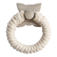 Hepburn Cabinet Rope Pull 56mm White Cotton with Satin Nickel RPWCSN