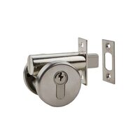 JMA DED1SN Euro Deadlock Round 46mm / 60mm Backset Satin Nickel
