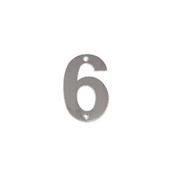 Mappas Door House Number #6 Visible Fix 100mm 304 Grade Stainless Steel SN0106
