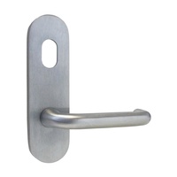 ***WSL Discontinued***Kaba Door Handle 100 Series Plate w/ Cylinder Hole & 25 Lever 101C-25SCP