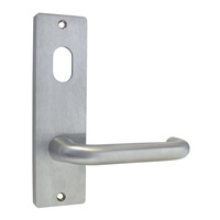 Kaba Door Handle 600 Series Plate w/ Cylinder Hole Satin Chrome Plate 601V25SCP 