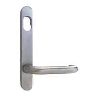 Kaba N100 Narrow Style Plate w/ Cylinder Hole Lever Satin Chrome Plate N101C25SCP