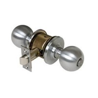 Out of Stock: No ETA - Kaba R40SSS60 Door Knob Privacy Set Residential Grade Satin Stainless Steel