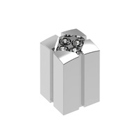 Kethy Cabinet Knob BL1300 Bling Series Polaris 4 Stone Die-cast Zinc-Polished Chrome