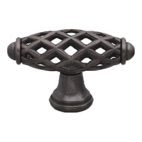Kethy Bingley Cabinet Oval Knob 58x20mm Anitque Black HT660/58-ABK