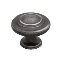 Kethy Bingley Round Cabinet Knob 33mm Anitque Black HT662/33-ABK