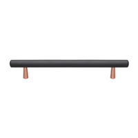 Kethy Tilla Cabinet Handle 160mm Black with Copper Feet L7763160BKCO