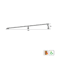Kilargo IS4077 Heavy Duty Threshold Ramp 3000mm Clear Anodised IS4077-3000CA