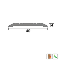 Kilargo IS4130 40mm ribbed medium duty threshold plate (4mm height)