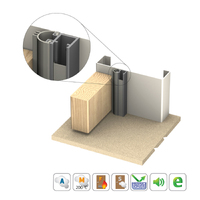 Kilargo IS7080AMsi Antimicrobial Door Perimeter Seal Long Double Door Set Clear Anodised