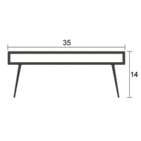 Kilargo KP3504TF Rigid PVC encased intumescent fire & smoke seal 920mm Black
