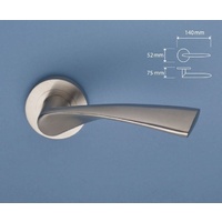 KR Lucas BlueSpec Twist Lever on Concealed Rose Stainless Steel 52mm 2014SS 