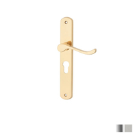 KR Lucas Pavtom Door Lever Handle on Scroll Lever Slim Plate Euro 48mm