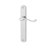 Pavtom Scroll Door Lever Handle on Seri Long Plate Satin Chrome 73910SC